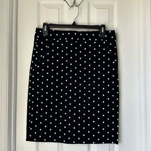 The Limited Black and White Polka Dot Pencil Skirt